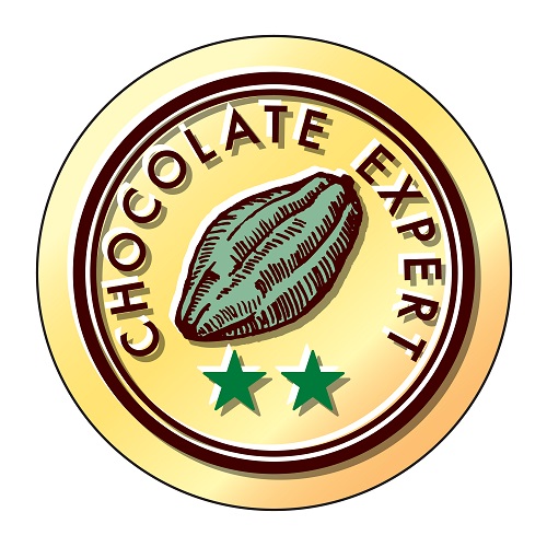 チョコレート エキスパート（中級）の合格認定バッジです。