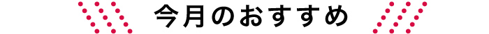 今月のおすすめ